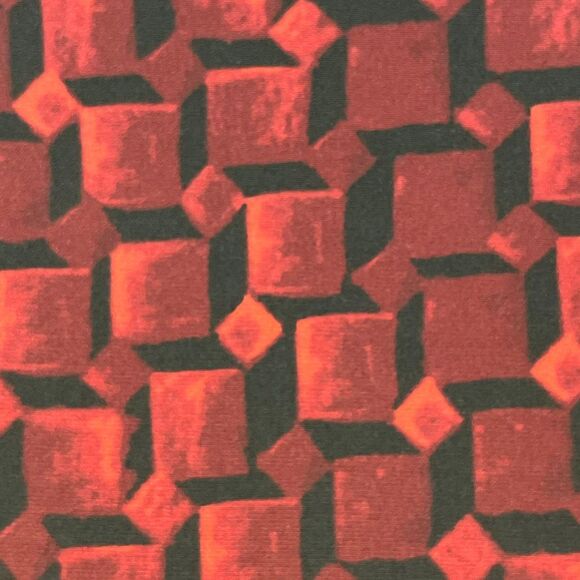 NWT LAUREN RALPH LAUREN Sheath Dress Sz 14 Red Geometric Ruched Midi 3/4 Sleeve - Picture 14 of 16